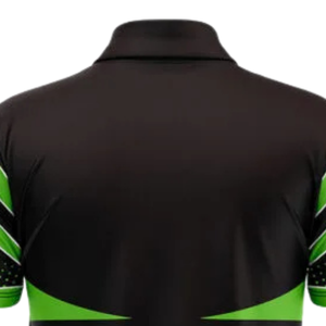 Maillot de cricket pour homme noir et vert à sublimation, polo à manches courtes, vêtement de sport pour l'entraînement et les matchs, tenue de performance athlétique - Product Image 3