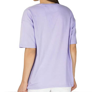 T-shirt de sport décontracté en soie pour femme, col rond, coupe classique, manches courtes, respirant, imprimé, pour l'été, prix promotionnel, durable - Product Image 4