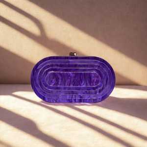 กระเป๋าถือเรซิ่นรูปเปลือกหอยสำหรับผู้หญิง ดีไซน์เก๋ไก๋ สะพายไหล่หรือสะพายข้าง แต่งกลิตเตอร์ลายหินอ่อน สไตล์ลำลอง เหมาะสำหรับฤดูร้อนและฤดูหนาว - Product Image 4