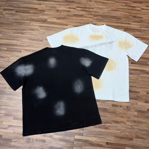Premium 260gsm Heavy Cotton Blank T-Shirt Custom Logo <b>Acid</b> Wash Oversized Tee Men's Streetwear <b>Drop</b> Shoulder Plain Vintage Washe - Product Image 2