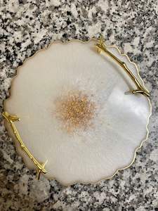 Indian Manufactured <b>Epoxy</b> Resin Serving Tray Elegant Handmade Home Decor for Coffee <b>Table</b> Vanity Available for Wholesale - Product Image 2