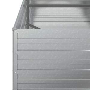 Bac à fleurs et jardinière surélevée en acier galvanisé argenté 63 x 31,5 x 30,3 pouces - Product Image 6