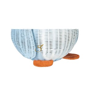 Decorative Penguin Rattan <b>Storage</b> Basket with Cover Classroom Book Organizer Kids Toy <b>Chest</b> Nursery Laundry Basket - Product Image 4