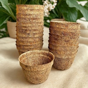 Hydroponic <b>plant</b> pots cheapest price coconut coir pot producer supply coco fiber seedling <b>basket</b> - Product Image 3
