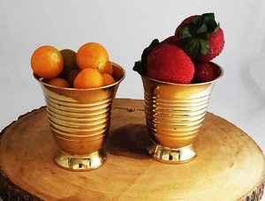 แก้วน้ำชาทองเหลืองแบบดั้งเดิม ถ้วยชาโลหะสุดหรูสำหรับเสิร์ฟชา - Product Image 4