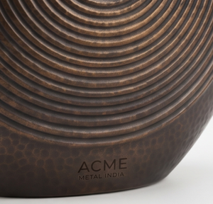 Artisanal Bohemian <b>Bronze</b> Tabletop <b>Vase</b> Handmade Decorative Flower Pot For Modern Home Tabletop Accessories - Product Image 3