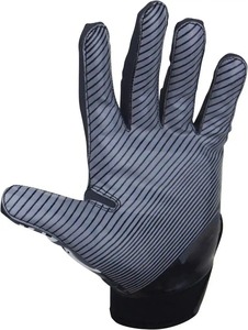 Black PU Leather Batting Gloves Ambidextrous <b>Hook</b> And Loop Closure Unisex Adult Training Gloves - Product Image 2