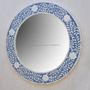 Cadre miroir en incrustation d'os inspiré Une touche de charme du vieux monde - Product Image 2