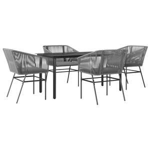 Conjunto de Muebles de Jardín de Ratán PE Gris Resistente a los Rayos UV para 4 Personas - Product Image 2