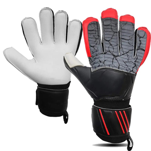 Gants de gardien de but en cuir de qualité professionnelle, protection complète des doigts et du pouce, paume plate pour hommes, gants de football personnalisés, neufs - Product Image 1