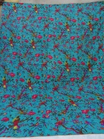 Couette Kantha en coton réversible fait main, patchwork ethnique, literie bohème toutes saisons, couvre-lit, couverture jetable