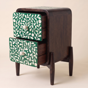 Mesa de Noche Decorativa Moderna y Ecológica con Incrustaciones de Hueso, Hecha a Mano, con Diseño de Patrón Único para una Decoración Elegante del Dormitorio - Product Image 5