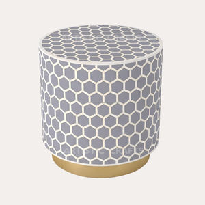 High Quality Black and <b>White</b> Modern Design Antiqued Bone Inlay <b>Stool</b> for Home Living Room Bed room Garden and <b>Bars</b> - Product Image 4