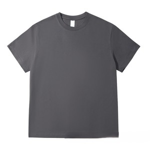 T-shirt OEM 100 % coton épais, coupe ample, couleur unie, logo personnalisé sur le devant, manches courtes, tenue de couple - Product Image 4