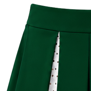 Jupe plissée de cheerleading pour femme, vert forêt et or blanc, taille haute, pour performance sportive, danse et uniforme de cheerleading - Product Image 5