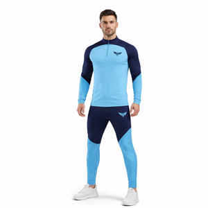 Conjunto Deportivo de Compresión de Secado Rápido, Ropa Deportiva para Gimnasio, Running y Entrenamiento, Top de Manga Larga con Cierre de Cremallera y Leggings - Product Image 3