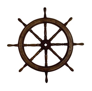 Timón de Barco de Madera, Decoración de Pared Residencial Elegante que Refleja las Tradiciones Marítimas - Product Image 6