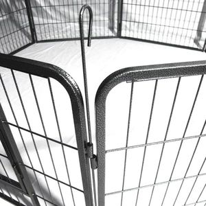 Recinto per Cani e Animali Domestici in Metallo Argento a 8 Pannelli, 24 Pollici, Resistente, per Cancelli e Box per Animali - Product Image 6