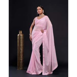 Saree de soirée pour femmes de créateur avec bordure en passepoil orné de séquences - Product Image 5