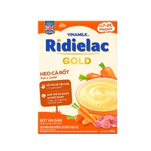 Vinamilk Ridielac Gold-Céréales pour les enfants de six mois-Porc Carotte Saveur-200g x 24 Boîtes par Carton - Product Image 3