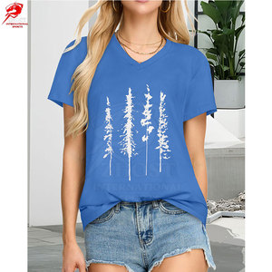 Camisetas de Mujer con Estampado, Diseño Exclusivo, Corte Holgado, Algodón, Estilo Urbano, Moda Casual, Ropa de Calle, Verano - Product Image 4