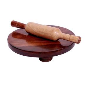 Planche à rouler multifonctionnelle en bois avec rouleau à pâtisserie pour la pâtisserie maison, les biscuits, le pain, la pâte à pizza - Product Image 3