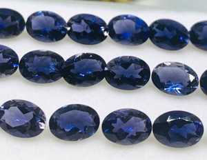 Piedras Preciosas Sueltas de Iolita Natural, Ovaladas y Facetadas, Color Azul, Certificadas por IGI, para Joyería, Anillos, Colgantes, Venta al Por Mayor Directa B2B - Product Image 1