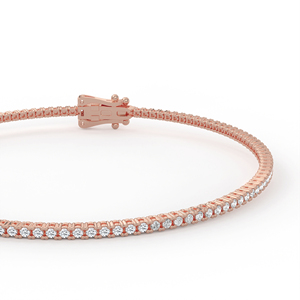 Bracelet tennis torsadé et tressé en or 14kt 18kt avec diamants ronds brillants 112 carats et fermoir texturé en forme de boîte - Product Image 3
