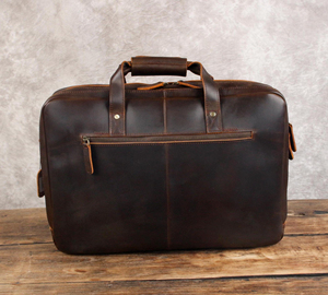 Sacoche d'ordinateur portable élégante grande capacité en cuir véritable bordeaux, personnalisable OEM, étui de protection de haute qualité pour hommes et femmes - Product Image 1