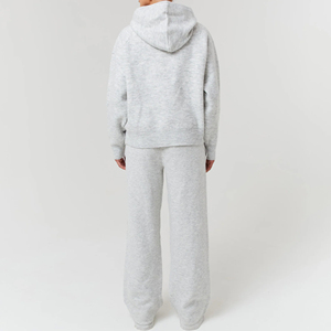 Men's Custom <b>Plus</b> <b>Size</b> Hooded Streetwear Two-Piece <b>Set</b> Oversized Casual Long Sleeve Sweatpants Tracksuit 100% Cotton for Winter - Product Image 4