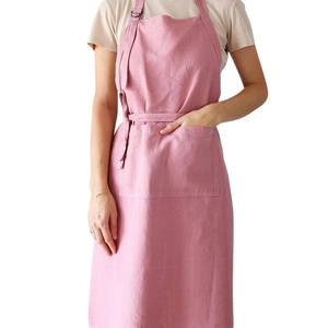Retro Floral Personalized Bib Apron Cotton Non-Woven Eco-Friendly Reusable Durable Sleeved Machine Washable Cooking Daily Use - Product Image 6