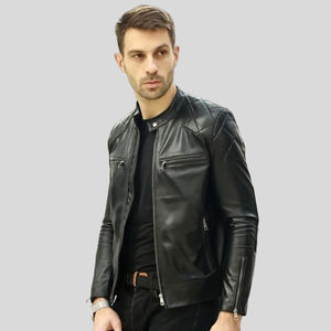 Chaqueta de Cuero Genuino Premium para Hombre, Resistente al Viento y al Agua, Teñido Liso, para Invierno, Disponible en Todas las Tallas, Chaquetas para Hombre, al Mejor Precio - Product Image 6