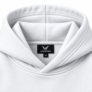 Sweat-shirt à capuche unisexe blanc, coupe classique, en polyester/coton tricoté, décontracté, avec poche avant, écologique, respirant, pour l'hiver - Product Image 3