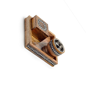 ขายดีถาดไม้และสีเงินทำจากทองเหลืองโมเสคชุดเตาเครื่องหอม bakhoor mubkhara - Product Image 5