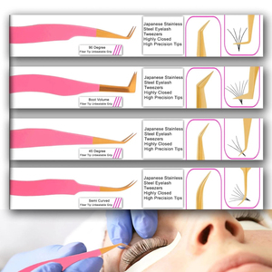 Best Product Eyelash Extension Grafted Tweezers, Curved Pointed Isolation Tweezers For Classic Individual Volume Lash Extensions - Product Image 6