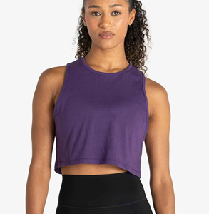Débardeur côtelé blanc en maille à col rond sans manches pour femme, couleur unie, respirant, ajusté, élégant, coupe courte, avec logo personnalisé sur le devant - Product Image 6