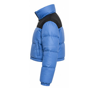 Custom Women Cropped Puffer <b>Jacket</b> With Modern <b>Quilted</b> <b>Pattern</b> Insulated Fabric For Cold Weather Streetwear And Daily Use - Product Image 3