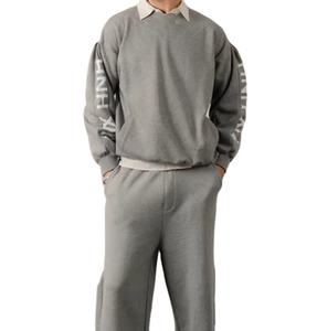 Sudadera Personalizada de Lujo, Estilo Universitario, con Puños a Rayas, 100% Algodón Jersey, Sudadera Holgada de Cuello Redondo - Product Image 5