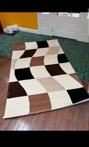 Custom Elegant Wool Rug Modern Handmade Grid Texture <b>Carpet</b> for Home & Office Modern Interiors Home Decor Christmas Gift - Product Image 1
