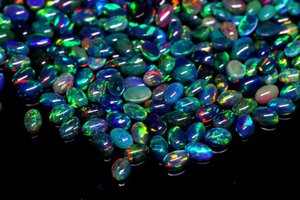 Black <b>Opal</b> Cabochon 6x4mm Oval Ethiopian Gemstone Green Fire Natural <b>Opal</b> Jewelry Making Wholesale Bulk - Product Image 4