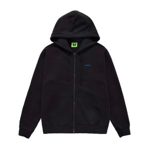 Nouveau sweat-shirt à capuche zippé noir pour homme en coton French Terry, coupe classique, décontracté, pour l'automne, avec logo brodé et poche avant. - Product Image 2
