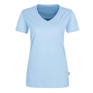T-shirts pour femmes, été, écologiques, respirants, manches courtes, col en V, 100% coton, personnalisables - Product Image 6