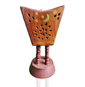Porta Incienso de Madera Hecho a Mano, Bandeja Redonda para Varillas de Incienso, Decoración de Mesa, Quemador de Incienso de Sándalo, Té y Lavanda - Product Image 5
