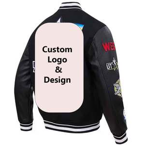 Veste universitaire en laine de créateur en gros pour homme, idéale pour l'hiver, avec logo personnalisé, veste polaire unisexe en laine pour l'extérieur - Product Image 4