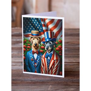 Todas las tarjetas de felicitación American Irish Wolfhound Paquete de 8 Whimsical A7 Tarjetas de notas en blanco Tamaño 5x7 con sobres - Product Image 2