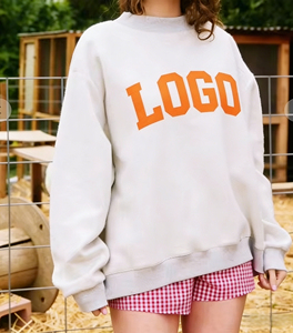 Custom logo 2026 Fall Women Reversible Mock Neck Sweatshirt High Quality Oversized Fleece Pullover Sweatshirt Top Manufacturer - Product Image 3