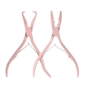 Stainless Steel Hair Extension Tools Kit Professional Microbead Plier C Type Pulling <b>Needles</b> Loop <b>Threader</b> Tool Hair Sectioning - Product Image 3