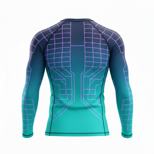<b>Men</b> Rash Guard Long Sleeve <b>Swim</b> <b>Shirt</b> UV Protection Quick Dry Surf Stretch Beachwear Activewear - Product Image 3