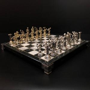 Jeu d'échecs de luxe en métal, échiquier haut de gamme en laiton argenté avec tiroir de rangement, jeu de société personnalisé, vente en gros, cadeau, jeu d'échecs - Product Image 2