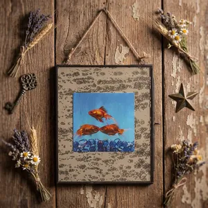 Artisan Design Brass/Glass Rectangle <b>Photo</b> <b>Frame</b> Black Vertical Design with Rope Hanger Decorative Wall Art for Home Interior - Product Image 5